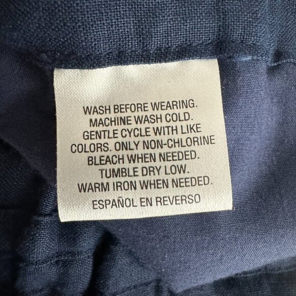 Charter Club Luxury Linen Pants Womens Size 10 Blue Straight Leg NWT PT-2336 - Picture 12 of 12